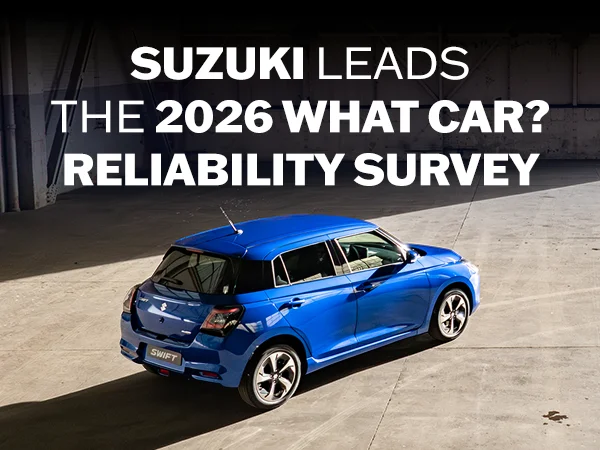 Suzuki leads the 2026 What Car? - News Banner